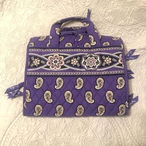 Vera Bradley Purple Floral Paisley Hanging Cosmetic Bag